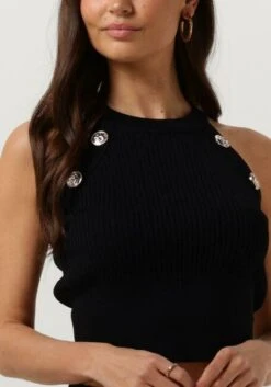 Schwarze Silvian Heach Top Gpp23522to -Minus Verkaufsgeschäft 235206 3