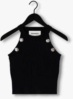 Schwarze Silvian Heach Top Gpp23522to -Minus Verkaufsgeschäft 235206 5