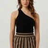 Schwarze Gestuz Top Drewgz One Shoulder Noos -Minus Verkaufsgeschäft 235712 1