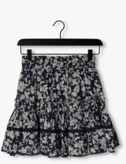 Dunkelblau Neo Noir Minirock Cosy Stencil Flower Skirt -Minus Verkaufsgeschäft 236103 5