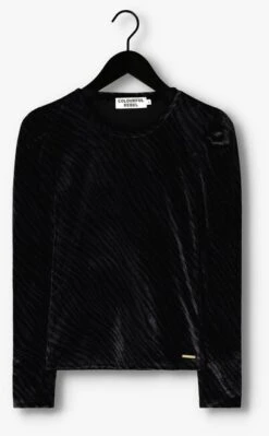 Blaue Colourful Rebel Joss Zebra Velvet Gathered Top -Minus Verkaufsgeschäft 236916 5