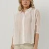 Nicht-gerade Weiss Minus Bluse Aneda 3/4 Sleeve Shirt -Minus Verkaufsgeschäft 237103 1