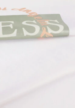 Weiße Guess T-shirt Ss Cn Round Logo Tee -Minus Verkaufsgeschäft 237391 6
