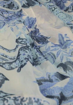 Blaue Guess Bluse Ls Gilda Trim Top -Minus Verkaufsgeschäft 237392 6