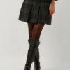 Graue Vanilia Minirock Check Wool Mini