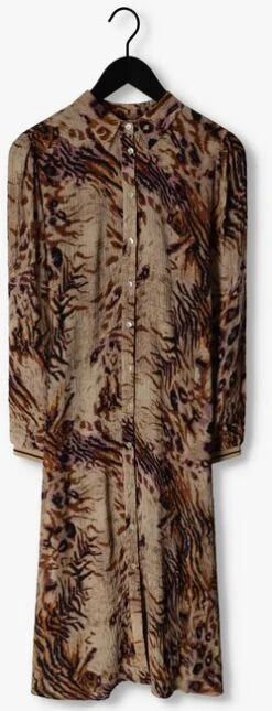 Braune Summum Midikleid Dress Animal Seersucker -Minus Verkaufsgeschäft 238257 5