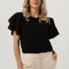 Schwarze Summum Top Top Butterfly Sleeves Cotton Single Jersey -Minus Verkaufsgeschäft 240472 1