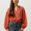 Orangene Summum Bluse Top Lace Accent Tencel/cotton -Minus Verkaufsgeschäft 240473 1