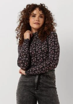 Schwarze Msch Copenhagen T-shirt Mschmalena Olivie Top Aop