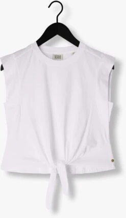 Weiße Scotch & Soda Top Relaxed-fit Knotted T-shirt -Minus Verkaufsgeschäft 241033 5