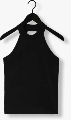 Schwarze Summum Top Tank Top Dull Viscose Polyamide Knit -Minus Verkaufsgeschäft 242128 5