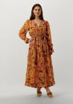 Orangene Devotion Maxikleid Martselo