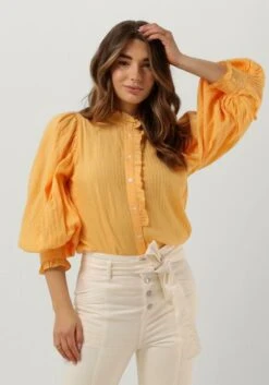 Orangene Antik Batik Bluse Yvonne Blouse