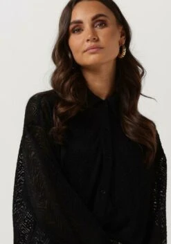 Schwarze Alix The Label Bluse Ladies Woven Zebra Lace Blouse -Minus Verkaufsgeschäft 244147 3