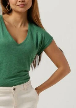 Grüne By-bar T-shirt Mila Organic Linen Top -Minus Verkaufsgeschäft 245281 3