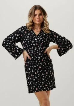 Schwarze Object Minikleid Objditta L/s Dress
