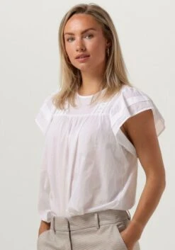 Weiße Msch Copenhagen Bluse Mschmossie Ss Top