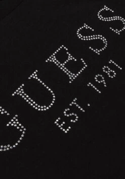 Schwarze Guess T-shirt Ss Guess 1981 Crystal Easy Tee -Minus Verkaufsgeschäft 249726 6