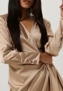 Beige Notre-v Minikleid Nv-bijou Wrap Dress -Minus Verkaufsgeschäft 250104 3