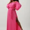 Fuchsie Access Maxikleid Off-the-shoulders Maxi Dress -Minus Verkaufsgeschäft 251450 1