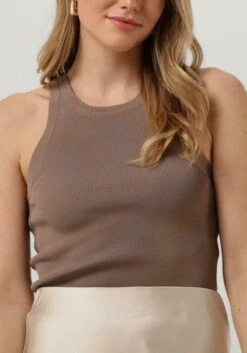 Taupe Neo Noir Top Willy Knitted Top -Minus Verkaufsgeschäft 251945 3