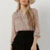 Beige Neo Noir Bluse Rhia Graphic Fire Blouse -Minus Verkaufsgeschäft 252162 1