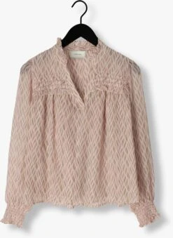 Beige Neo Noir Bluse Rhia Graphic Fire Blouse -Minus Verkaufsgeschäft 252162 5