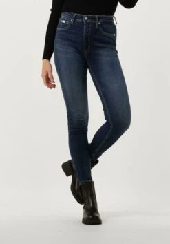 Dunkelblau Calvin Klein Skinny Jeans High Rise Super Skinny Ankle