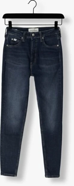 Dunkelblau Calvin Klein Skinny Jeans High Rise Super Skinny Ankle -Minus Verkaufsgeschäft 253429 5