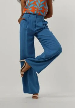 Blaue Vanilia Hose Crepe Tailored Wide Pant